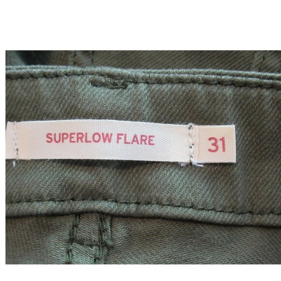 NWT Levi's Women's Low-Rise Flare-Leg Jeans, Olive Night Green, 31 / 31x32 - Picture 3 of 8